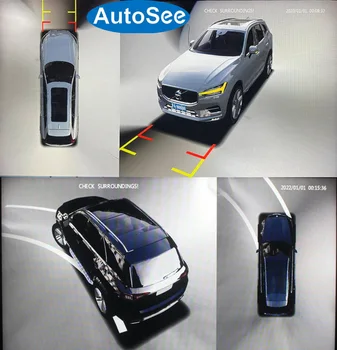 2015-2018 подходят для оригинального монитора OEM для автомобиля Volvo V60, 360-градусная камера, панорамный объемный обзор с высоты птичьего полета, видеорегистратор для парковки заднего хода