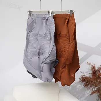 Плиссированная юбка-полукомбинезон YUDX Miyake 2023, летняя новая нерегулярная плиссированная юбка удобного дизайна, женская усовершенствованная юбка-бутон средней длины