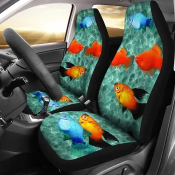 Набор чехлов для автомобильных сидений с рисунком рыбы Platy, 2 шт., автомобильные аксессуары, чехол для сиденья