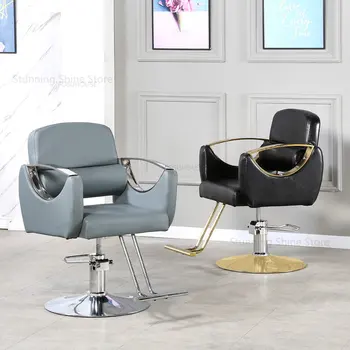 Парикмахерское профессиональное парикмахерское кресло Салонная мебель Высококачественные парикмахерские кресла Простые подъемные парикмахерские кресла для салона красоты