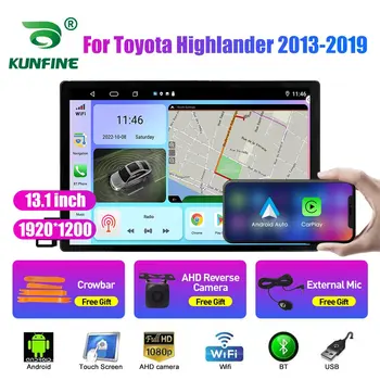 13,1-дюймовый Автомобильный Радиоприемник Для Toyota Highlander 2013-19 MT Автомобильный DVD GPS Навигация Стерео Carplay 2 Din Центральный Мультимедийный Android Auto