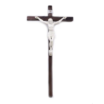Деревянный Иисус, Католические Настенные Кресты, Молитвенные Церковные украшения, Подвесные украшения для домашнего офиса