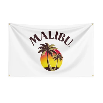 Пивной баннер с принтом из полиэстера с флагом Малибу 3x5 футов для декора, декор флага, баннер для украшения флага, баннер с флагом