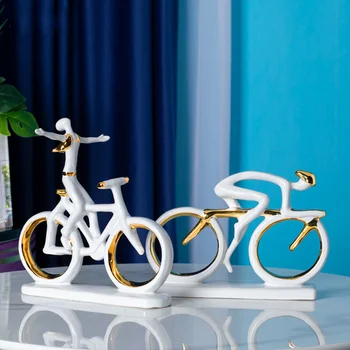 Современный креативный велосипед, абстрактный персонаж, офис, гостиная, ТВ-шкаф, винный шкаф, мягкая отделка, керамические украшения