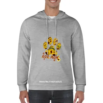 Мужская толстовка с капюшоном Paw Sunflower с рисунком осьминога, хлопковые толстовки с капюшоном, пуловеры для отдыха, рубашки с длинными рукавами оверсайз