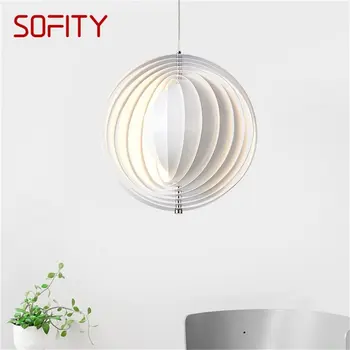 Подвесной светильник SOFITY, современные креативные белые светодиодные лампы, Светильники для домашней декоративной столовой