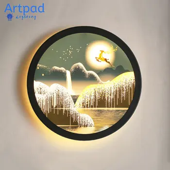 Креативный настенный светильник Спальня Гостиная Европейский Декор Китайский стиль Роспись оленей Лестница Светлый фон Настенная Прикроватная лампа 2023