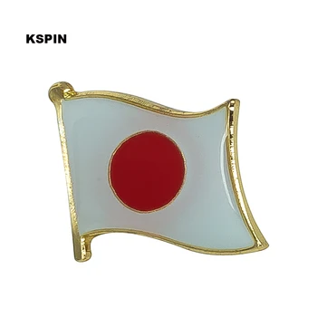 10 шт./лот Булавка с флагом Японии, значок на лацкане, брошь, значки KS-0147