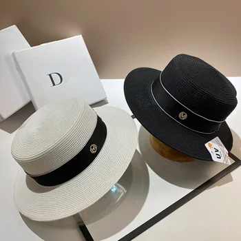 Летняя новая соломенная шляпа с защитой от ультрафиолета, японская высококачественная шляпа с плоским верхом, затеняющая мелкую траву, уличная пляжная шляпа для всего на свете