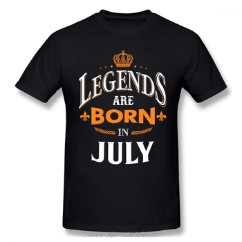 Мужская футболка Legends Are Born In July, хлопковые футболки больших размеров, уличная одежда