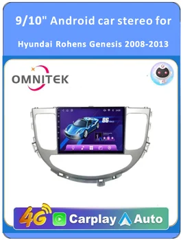 Omnitek для Hyundai Rohens Genesis 2008-2013 Автомагнитола Android 10 Мультимедийный плеер GPS Навигация BT USB Carplay