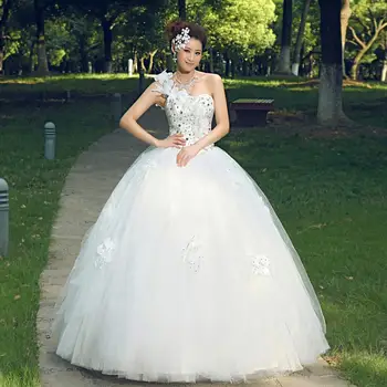 бесплатная доставка бандажное платье хрустальные цветы 2016 Одно плечо бабочка бриллиантовый топик свадебное платье принцессы вечерние платья