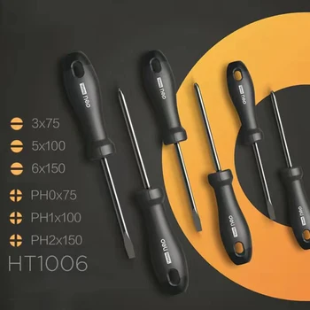 Набор отверток Xiaomi Deli Phillips с прорезями, Отвертка с ручкой, Инструменты для домашнего ремонта, Магнитная Отвертка, Ручные инструменты