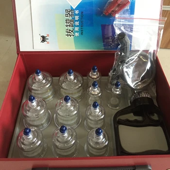 Горячая распродажа, Китайский Медицинский Терапевтический Вакуум, 17 шт., Набор пластиковых банок для Хиджамы, Машинный комплект