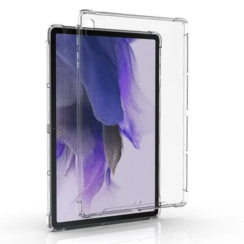 Чехол для планшета Samsung Galaxy Tab S8 S7 Plus FE Ultra TPU Подушка безопасности Силиконовый чехол Прозрачная защита чехлы TPU S6 A7 lite A8