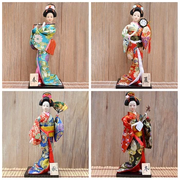 традиционные японские фигурки Гейш 30 см, Статуэтки, японские кимоно, куклы, украшения для домашнего ресторана, украшения рабочего стола, подарки