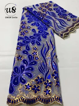 5Y Популярный французский Уникальный дизайн, Сетчатая сетка, кружево, бусины, блестки, ткань высшего качества для вечернего платья