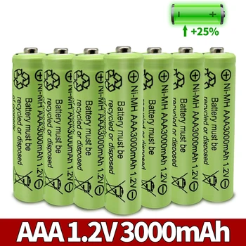 100% Original 1,2 V AAA Akkus 3000mAh Ni-Mh AA Rechargeble Batterie Alkalische Für Kamera Anti-Dropping Spielzeug auto