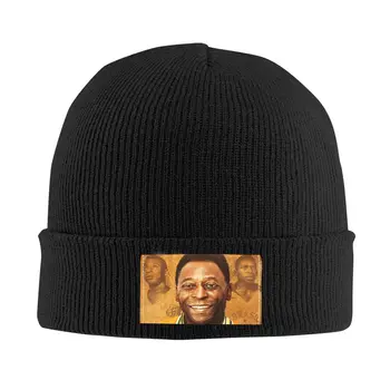 Футбольные шляпы-капоты Pele, Вязаная шапка в стиле хип-хоп для мужчин и женщин, Теплая Зима, Король футбола, Skullies, Шапочки, Кепки