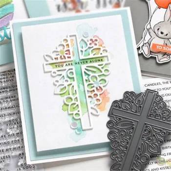 Религиозный шаблон альбома с металлическим тиснением в форме креста для изготовления подарочных карт, новинка 2021 года