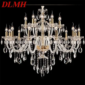 Хрустальная люстра DLMH в европейском стиле, Подвесная светодиодная свеча, Подвесной светильник, Декоративные светильники для дома, гостиной