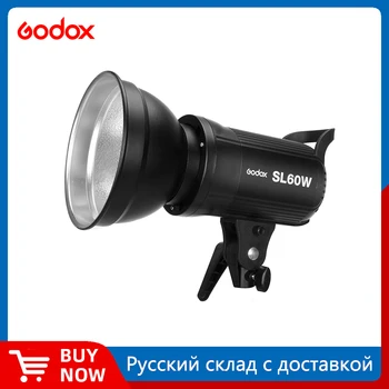 Светодиодная видеосветка Godox SL-60W SL60W 5600K Белая версия видеосветки с непрерывным освещением Крепление Bowens для студийной видеозаписи