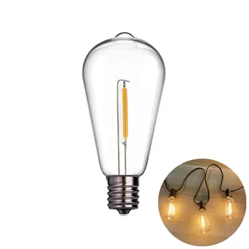 Светодиодные гирлянды на базе E12, теплые белые лампы ST38, светодиодные лампочки Edison, сменные гирлянды для внутреннего и наружного освещения