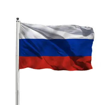 Быстрая доставка Российские флаги из 100% полиэстера Флаг России
