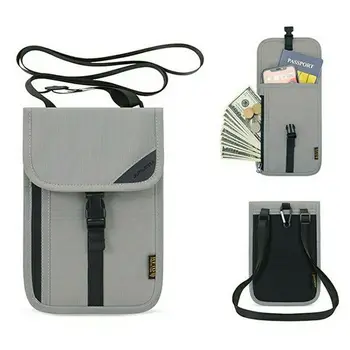 Дорожная многофункциональная сумка для удостоверения личности с RFID-паспортом, маленький билет, высококачественный кошелек для монет, скрытый защитный чехол на молнии