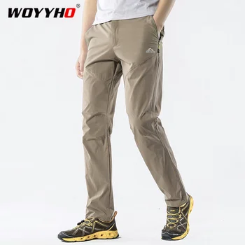 Мужские летние уличные быстросохнущие походные брюки, длинные брюки на молнии из тонкого ледяного шелка для кемпинга, рыбалки, эластичные дышащие брюки большого размера