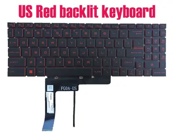 Клавиатура с подсветкой из США красного цвета для MSI Pulse GL66 11UGK/11UEK/11UH/11UE (MS-1581)