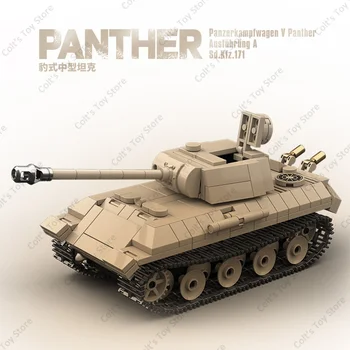 Вторая мировая война Немецкий Военный Panzerkampfwagen V Panther Sd.Kfz.171 Танк WW2 Фигурка Модель Строительные Блоки Детские Игрушки Подарок