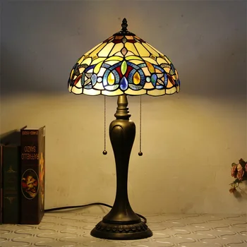 Настольная лампа TEMAR Tiffany LED Современный креативный настольный светильник из цветного стекла для дома, гостиной, спальни