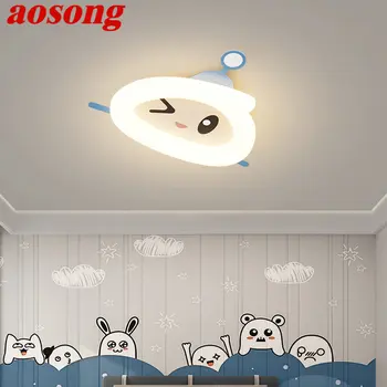 Современный потолочный светильник AOSONG, 3 цвета, креативный мультяшный детский светильник для дома, Декоративный светильник для детской спальни
