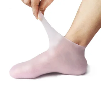 1 пара силиконовых носков для ухода за ногами с защитой от растрескивания Увлажняющий Гель для удаления омертвевшей кожи с носков, Обезболивающие инструменты для педикюра