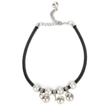 Ожерелье с колокольчиком для домашних животных, ожерелье для собак, регулируемое ожерелье для собак, ошейник для домашних собак, ожерелье для кошек