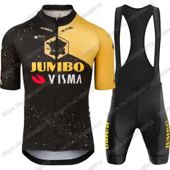 2023 Jumbo Visma Cycling Jersey France Tour TDF Комплект Мужской Велосипедной одежды The Vélodrome Road Bike Shirts Костюм MTB Maillot