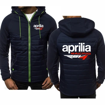 Демисезонный Новая мужская куртка Повседневная куртка с капюшоном Aprilia Racing RSV4 Верхняя одежда с принтом в стиле хип-хоп на молнии Высококачественные мужские куртки