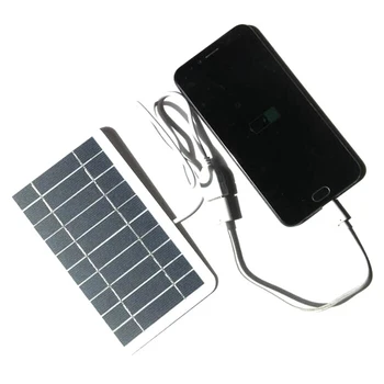Солнечная панель 5 В 2 Вт 400 мА, солнечная система для зарядного устройства для сотового телефона, USB-выход для зарядных устройств для мобильных телефонов
