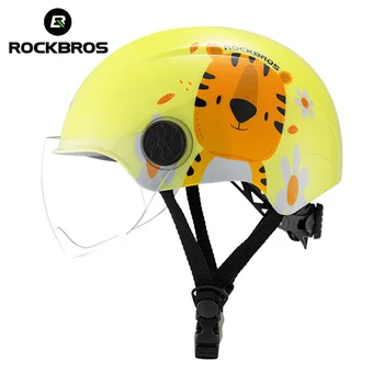 ROCKBROS Детский Шлем Велосипедный Сверхлегкий Мультяшное Защитное снаряжение Для мальчиков И девочек Велосипедные Шлемы Детский Мотоцикл Кепка для электровелосипеда
