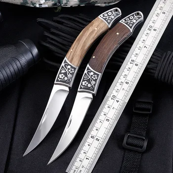 Складной нож Охотничий нож из стали 440C, ножи для самообороны, выживания, EDC, Многофункциональный Тактический нож, Походные карманные ножи для мужчин