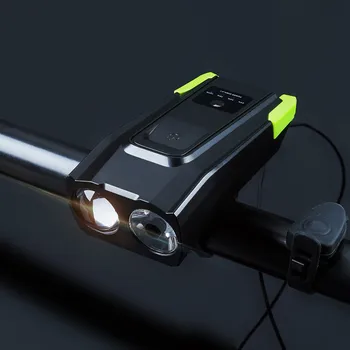 Умный датчик 3 В 1 USB T6 Велосипедный фонарь Одометр Компьютерный звуковой сигнал Фонарик Велосипедный Спидометр светодиодный Передний фонарь Велосипедная фара