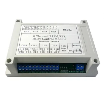 2 В 1 RS232/TTL232 DC12V 8-канальный ПК UART реле DB9 Переключатель последовательного порта для промышленной системы управления камерой с ПЛК