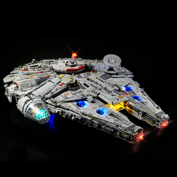 Комплект Светодиодной Подсветки Для LEGO 75192 Millennium Falcon Building Blocks Кирпичная Игрушка (Только светодиодная Подсветка, Модель без блоков)