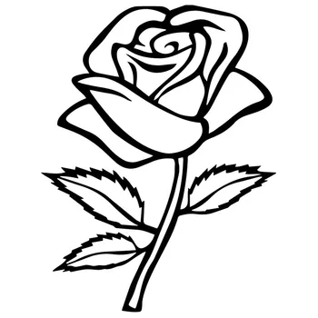 Романтическая наклейка на заднее лобовое стекло с изображением розы 14см * 10см