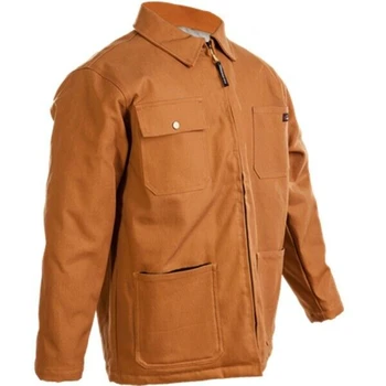Мужская холщовая рабочая куртка утепленное пальто Флисовые карманы Утепленная водонепроницаемая ткань