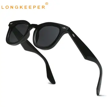 Поляризованные солнцезащитные очки Johnny Depp Для мужчин и женщин, роскошный бренд, дизайнер, Винтажные Модные Круглые Солнцезащитные очки для мужчин и женщин за рулем Uv400