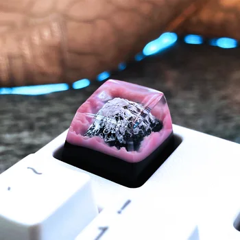 Розовые колпачки для ключей, персонализированные полимерные колпачки для ключей Snow Mountain для механической клавиатуры Cherry MX Keycaps