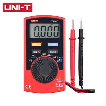UNI-T UT120A UT120B UT120C Карманный Цифровой Мультиметр Переменного/постоянного тока С функцией Тестирования Относительного Измерения