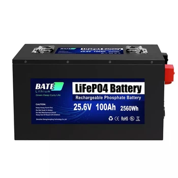 Горячая продажа литиевых батарей для электромобилей 25,2 В lifepo4 с длительным циклом солнечной литий-ионной батареи 100ah